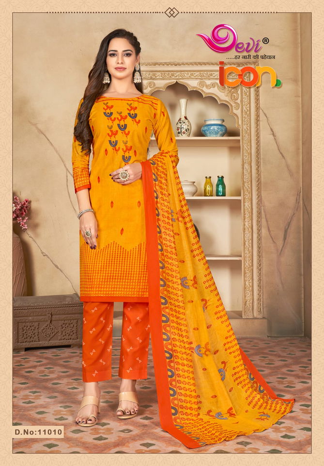 Devi Icon 11 Latest Regular Wear Heavy Printed Cotton Dress Material Collection